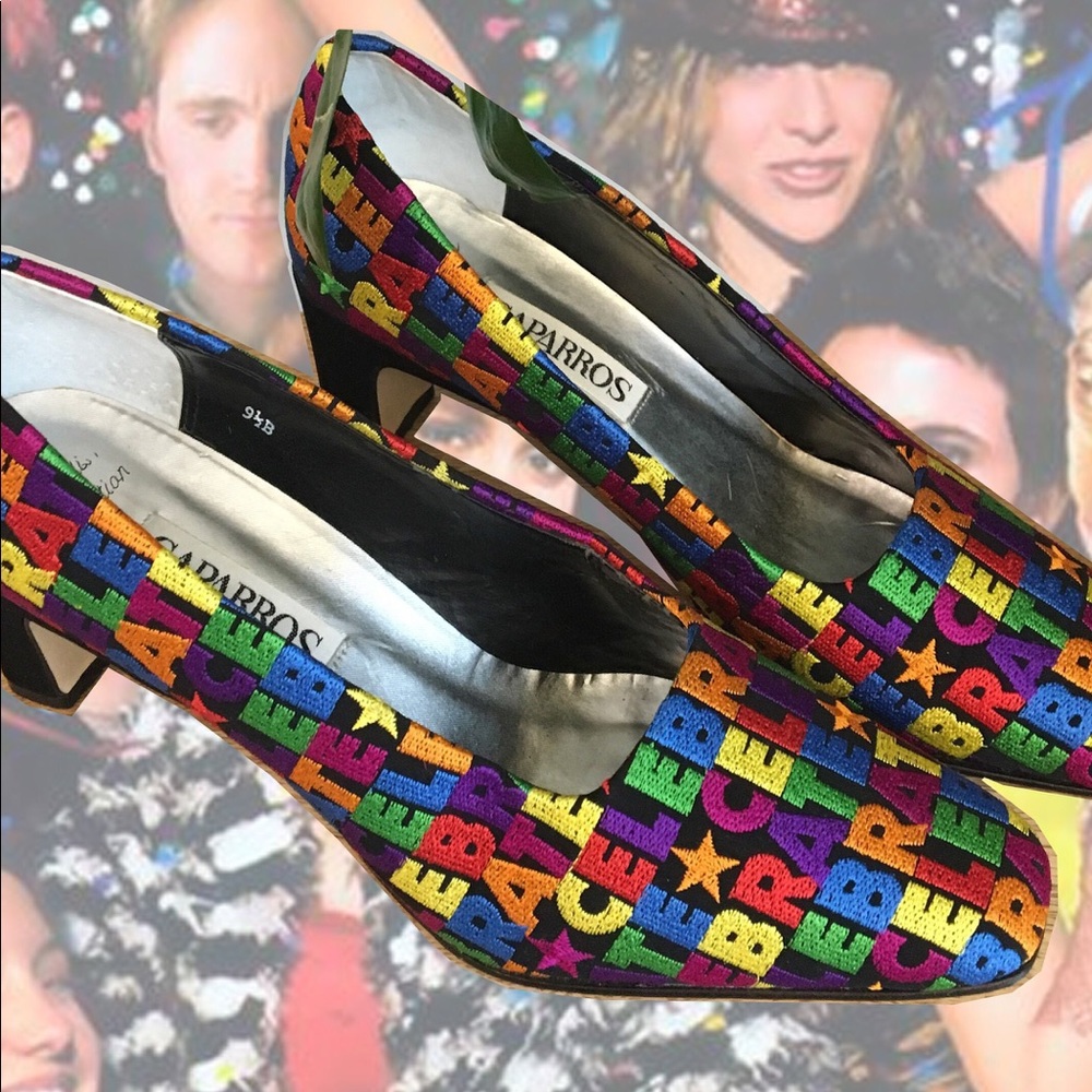 80s Multi-Color Celebrate Heels / Pumps